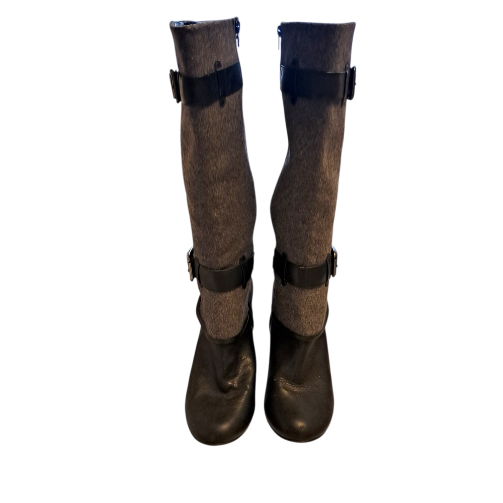 Eurosoft Black and Gray Heeled Boots for Women - Picture 5 of 12